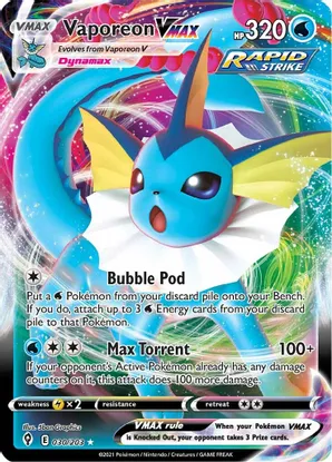 Vaporeon VMAX - 030/203 (SWSH07) Ultra Rare - Near Mint Holofoil