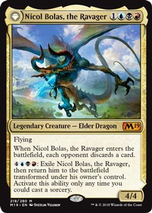 Nicol Bolas, the Ravager // Nicol Bolas, the Arisen (M19-M)