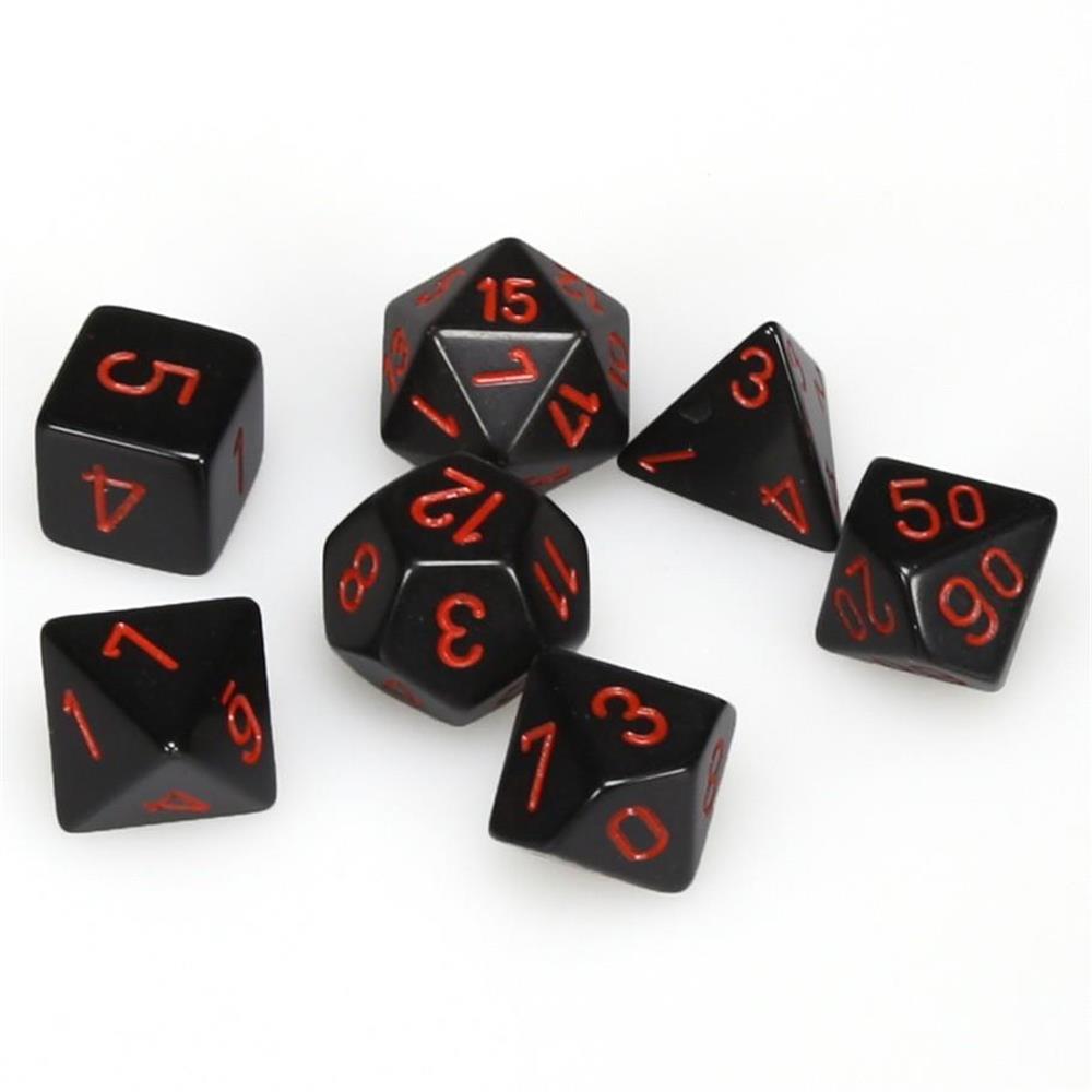 CHX25418: Opaque - Poly Set Black w/red (7)