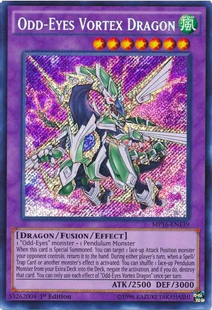 Odd-Eyes Vortex Dragon (MP16-EN139) 1st Ed Secret Rare