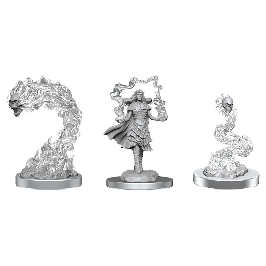 D&D: Nolzur's Marvelous Miniatures - Dark Spellcaster & Flameskulls (90650)