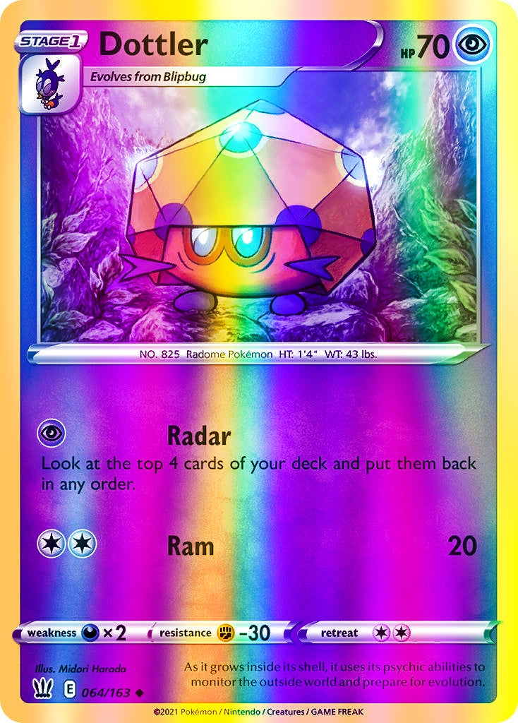 Dottler - 064/163 (SWSH05) Uncommon - Near Mint Reverse Holofoil