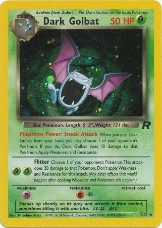 Dark Golbat - 7/82 (TR) Heavy Play Unlimited Holofoil