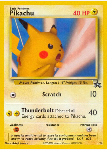 Pikachu - 26/53 (PR) WoTC SNAP Promo Near Mint