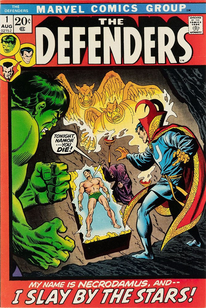 Defenders (1972 Series) #1 (4.0) 1st App of the Defenders in Own Title: Hulk, Sub-Mariner, Doctor Strange. 1st App Necrodamus