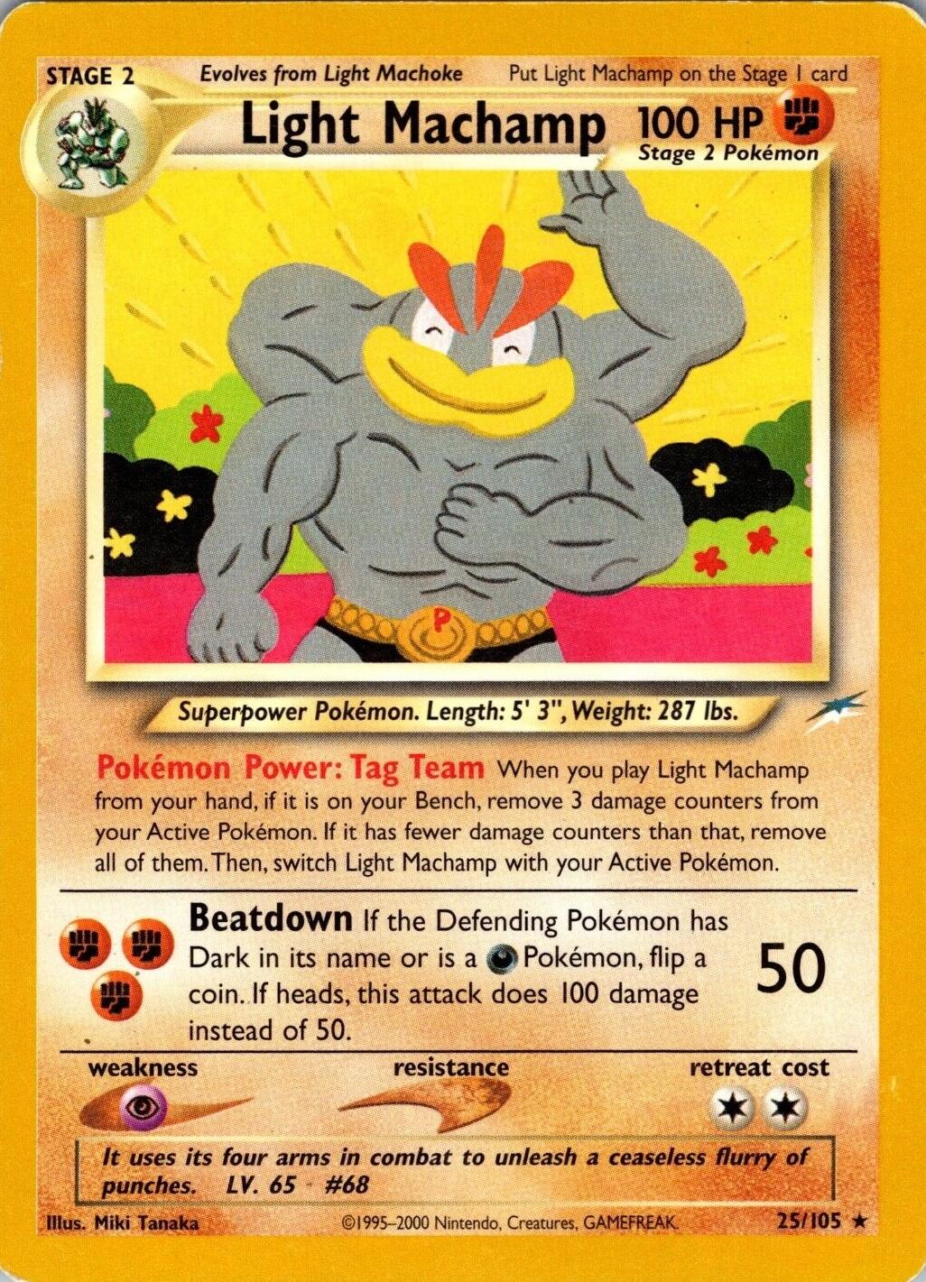 Light Machamp - 25/105 (N4) Rare Damaged Unlimited