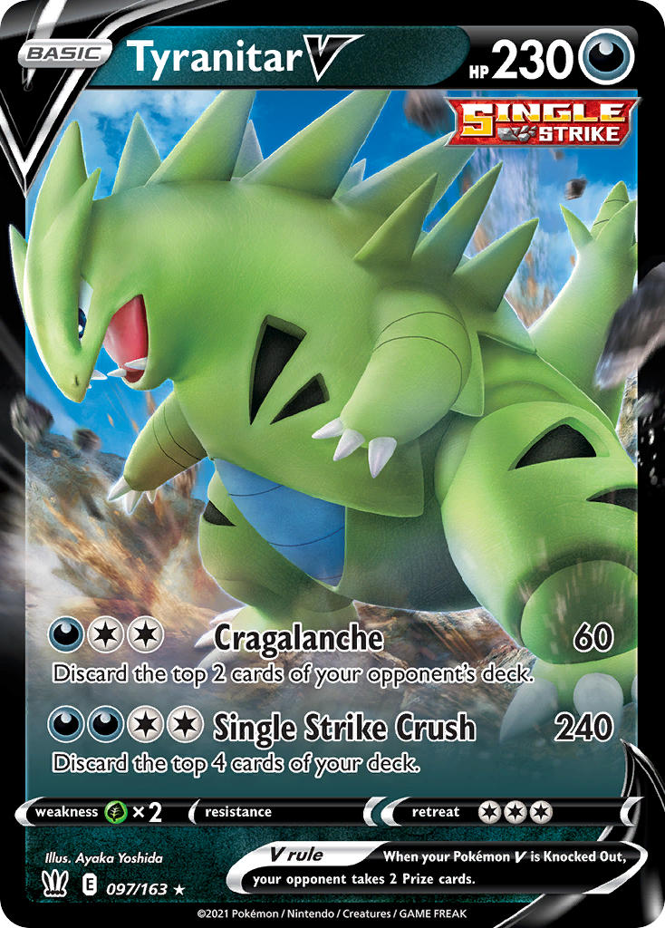 Tyranitar V - 097/163 (SWSH05) Ultra Rare - Near Mint Holofoil