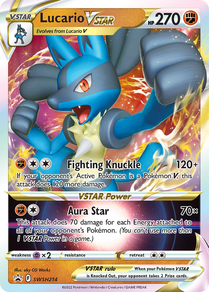 Lucario VSTAR - SWSH214 (SWSH:PR) Promo - Near Mint Holofoil