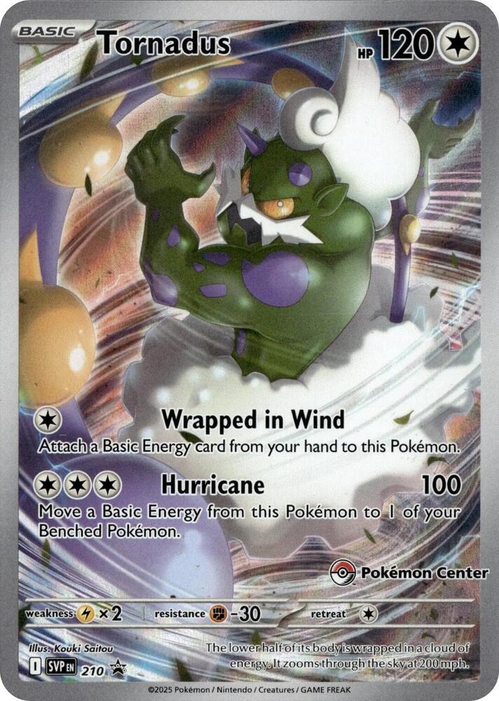 Tornadus (Pokemon Center Exclusive) - 210 (SVP) Promo - Near Mint Holofoil