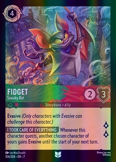Fidget - Sneaky Bat (Archazia's Island - 106/204) Uncommon