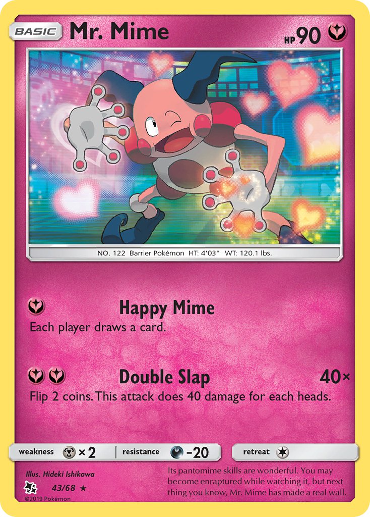 Mr. Mime - 43/68 (HIF) Rare - Near Mint