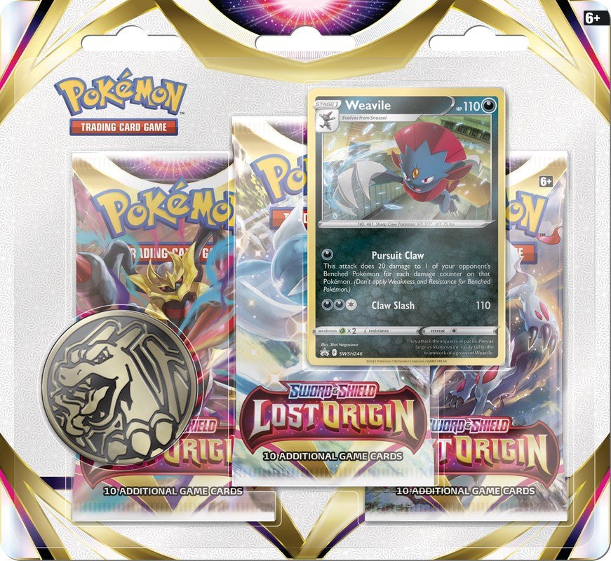 Pokemon TCG: S&S11 Lost Origin - 3 Pack Blister