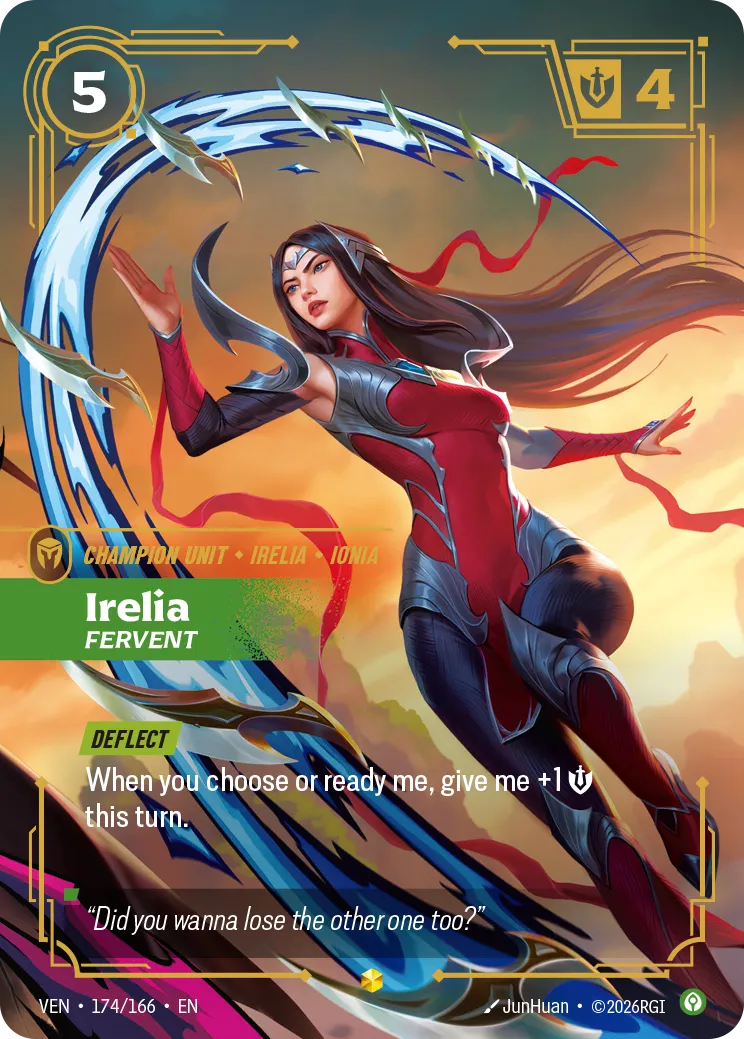 Irelia, Fervent (Overnumbered) - 174/166 (VEN) Epic