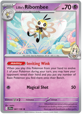 Lillie's Ribombee - 067/159 (JTG) Holo Rare