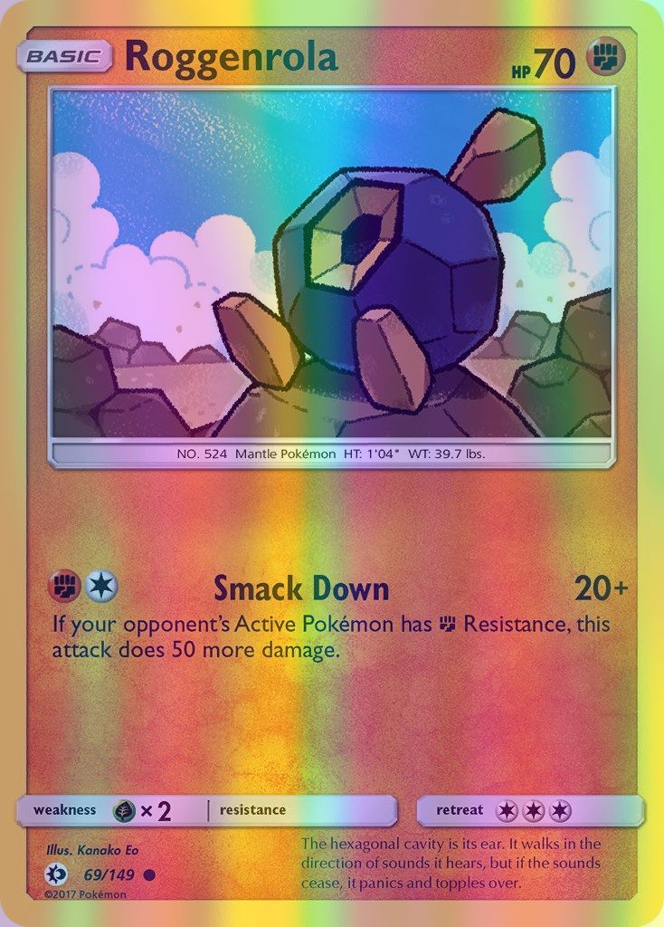 Roggenrola - 069/149 (SM01) Common - Near Mint Reverse Holofoil