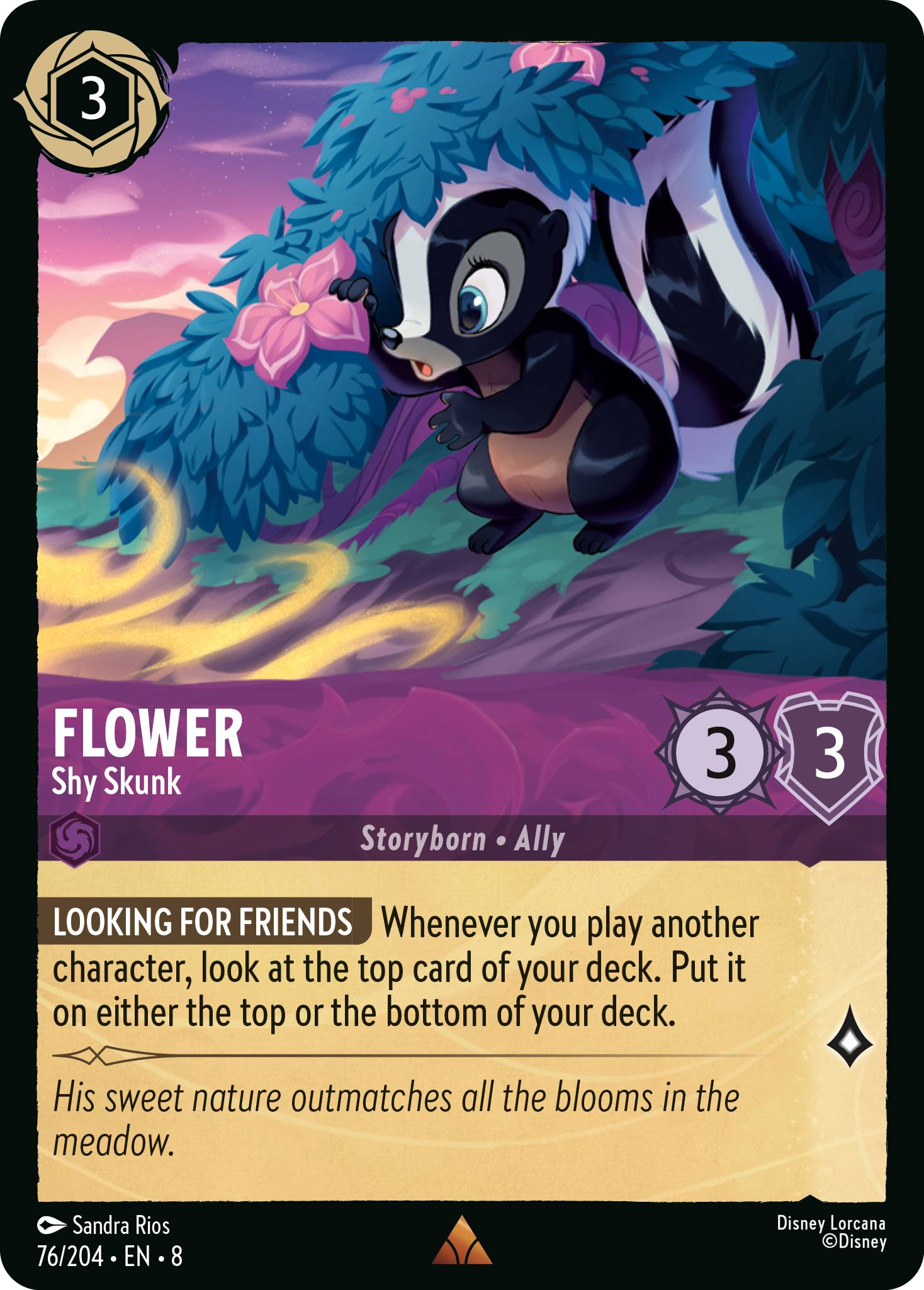 Flower - Shy Skunk (Reign of Jafar - 076/204 ) Rare