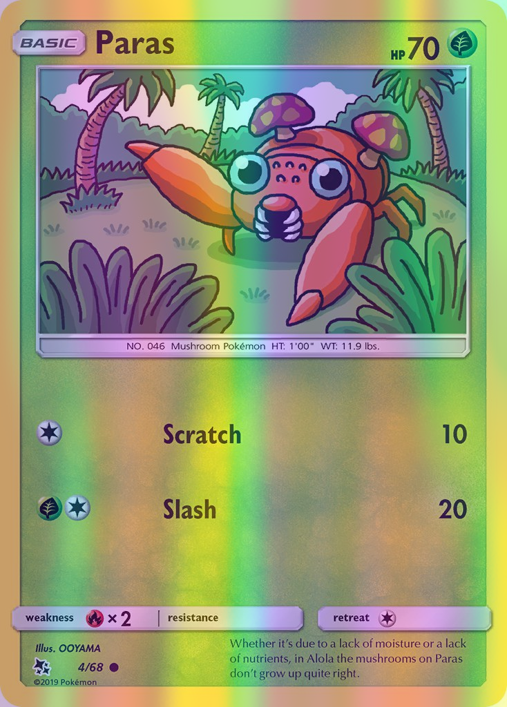 Paras - 04/68 (HIF) Common - Near Mint Reverse Holofoil
