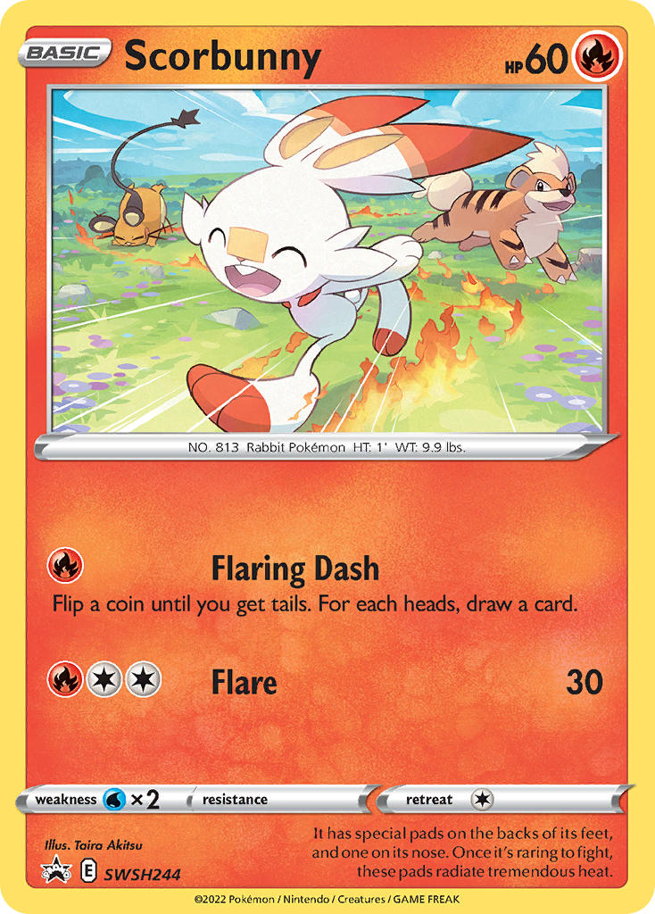 Scorbunny (Cosmos Holo) - SWSH244 (SWSH:PR) Promo - Near Mint Holofoil