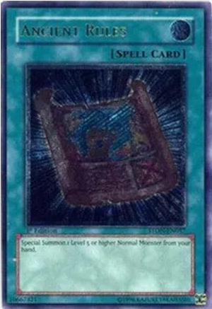 Ancient Rules (UTR) (STON-EN037) Ultimate Rare Near Mint 1st Edition