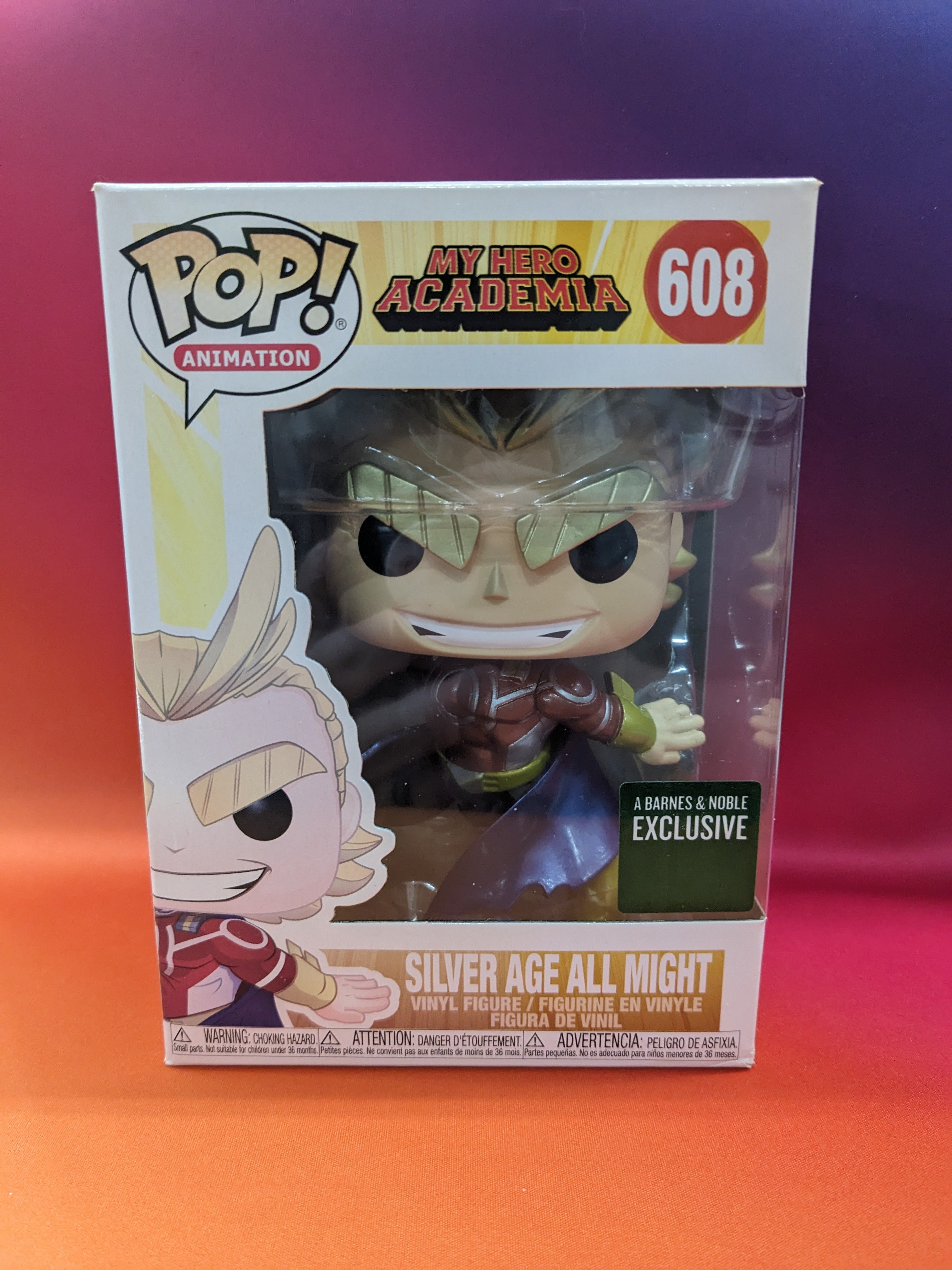 POP Figure: My Hero Academia #0608 - All Might (Golden/Silver Age) (Barnes & Noble) (Faded)
