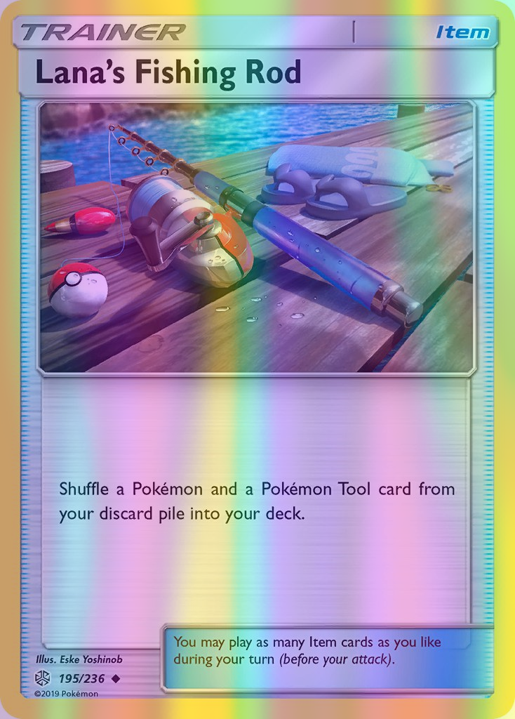 Lana's Fishing Rod - 195/236 (CEC) Uncommon - Near Mint Reverse Holofoil