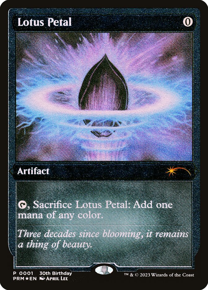 Lotus Petal (PRM-P) Foil Etched (30th Birthday) Moderate Play