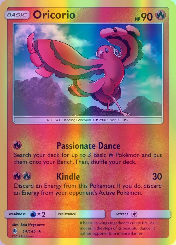 Oricorio - 014/145 (SM:GRI) Rare - Near Mint Reverse Holofoil