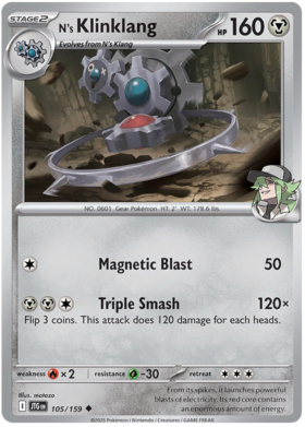 N's Klinklang - 105/159 (JTG) Uncommon