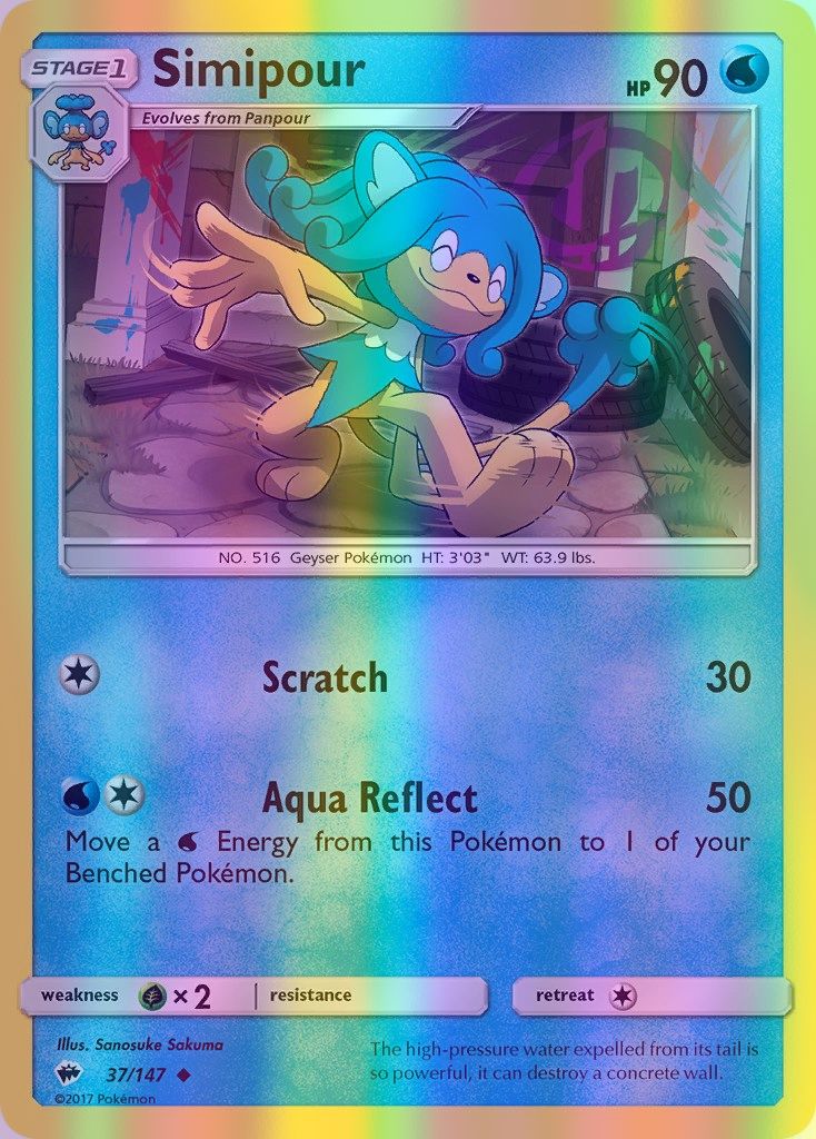 Simipour - 037/147 (SM:BUS) Uncommon - Near Mint Reverse Holofoil