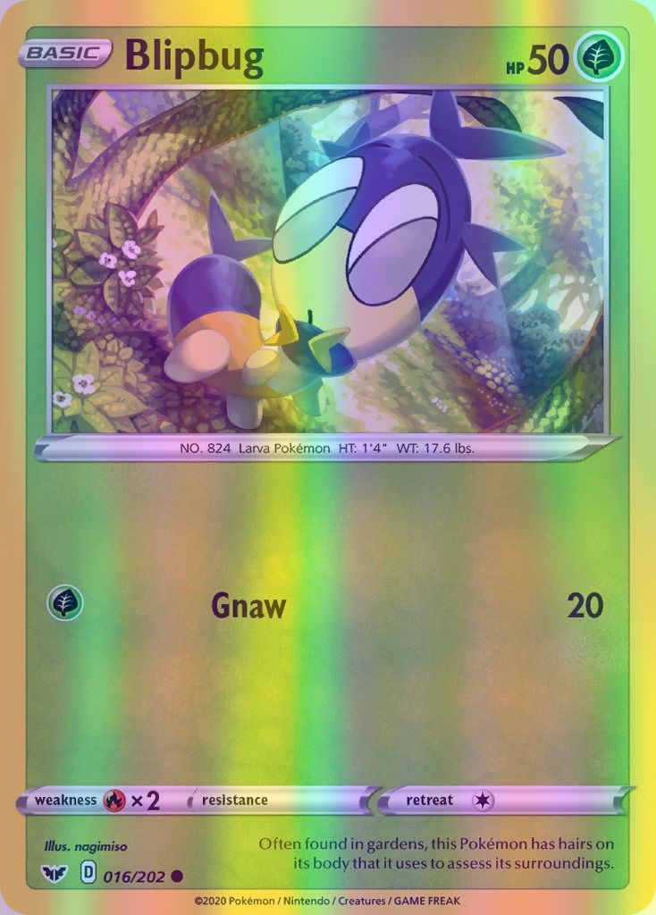 Blipbug - 016/202 (SWSH01) Common - Near Mint Reverse Holofoil