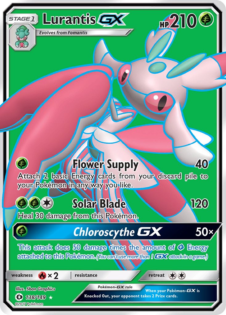 Lurantis GX (Full Art) - 138/149 (SM01) Ultra Rare - Near Mint Holofoil