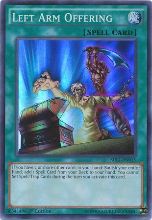 Left Arm Offering (MIL1-EN013) Super Rare - Near Mint 1st Edition
