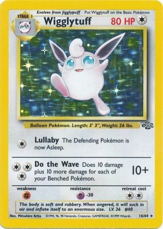 Wigglytuff - 16/64 (JU) Holo Rare - Near Mint Unlimited Holofoil