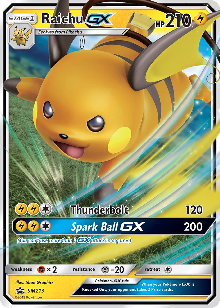 Raichu GX - SM213 (SM:PR) Promo - Near Mint Holofoil