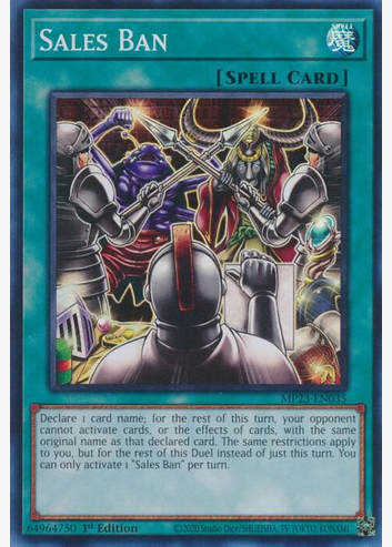Sales Ban (MP23-EN035) Super Rare - Near Mint 1st Edition