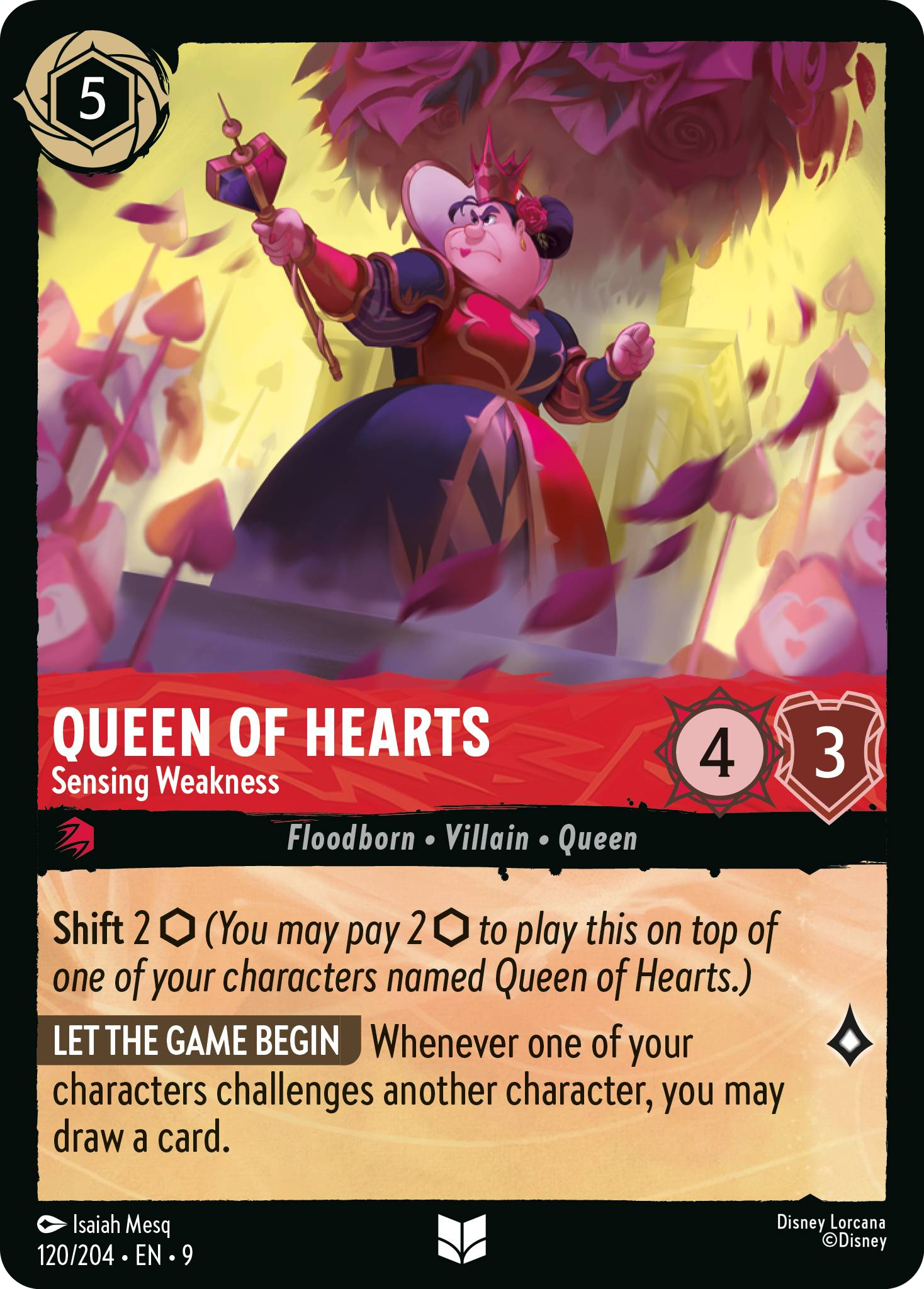 Queen of Hearts - Sensing Weakness (Fabled - 120/204) Uncommon