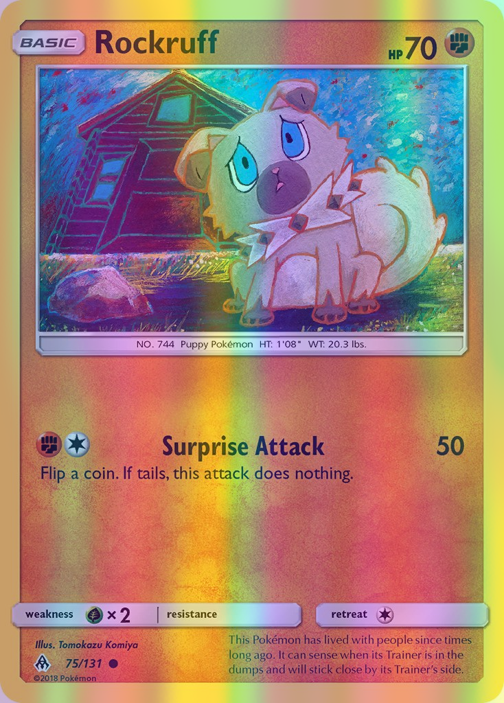 Rockruff - 075/131 (FLI) Common - Near Mint Reverse Holofoil