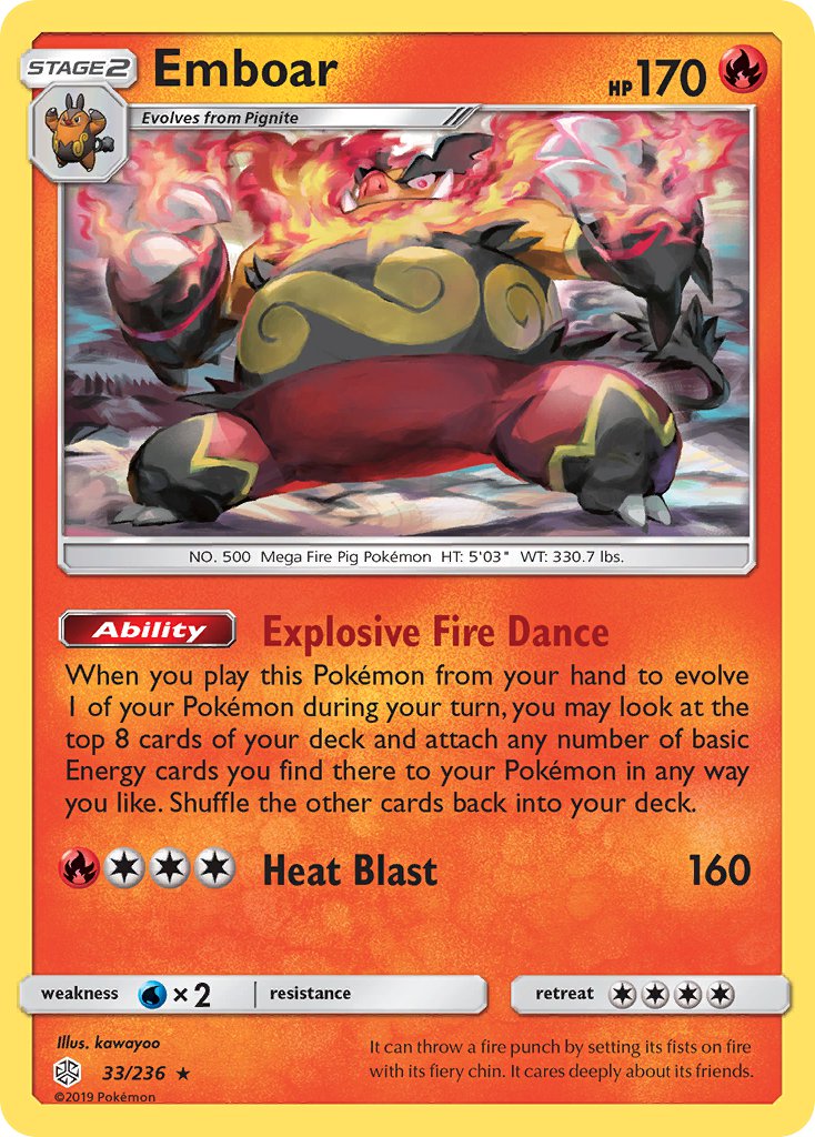 Emboar - 033/236 (CEC) Rare - Near Mint