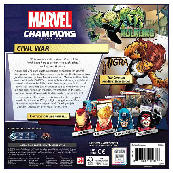 Marvel Champions LCG: (MC56EN) Campaign Expansion - Civil War (Release Date: