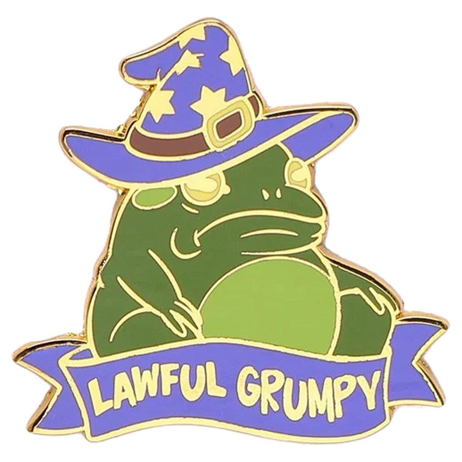 HPG PN056: Enamel Pin - Alternative Alignments: Lawful Grumpy Toad