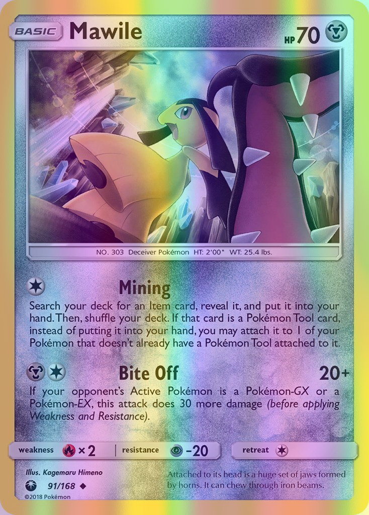 Mawile - 091/168 (CES) Uncommon - Near Mint Reverse Holofoil