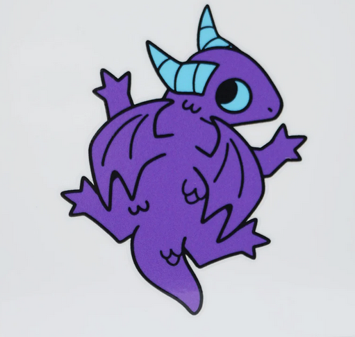 Pocket Dragon Sticker: Amethyst