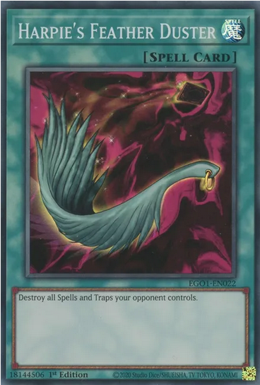 Harpie's Feather Duster (EGO1-EN022) Super Rare - Near Mint 1st Edition
