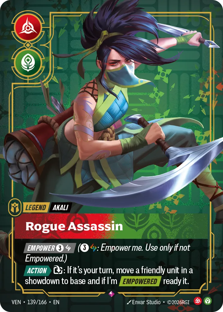 Akali - Rogue Assassin - 139/166 (VEN) Rare