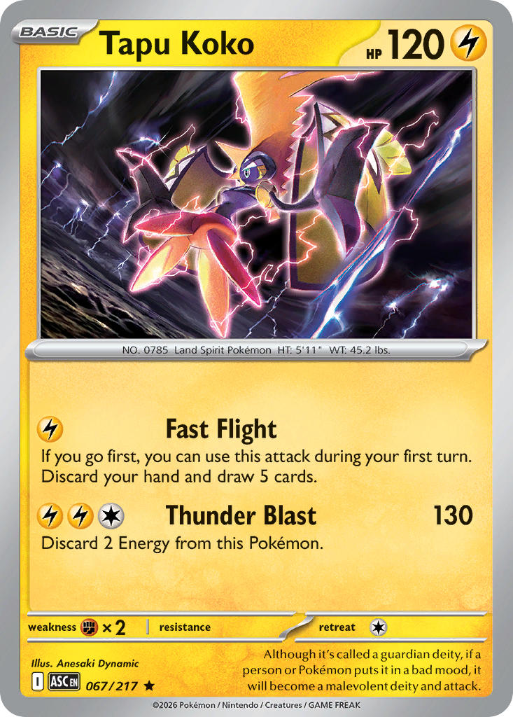 Tapu Koko - 067/217 (ASC) Rare
