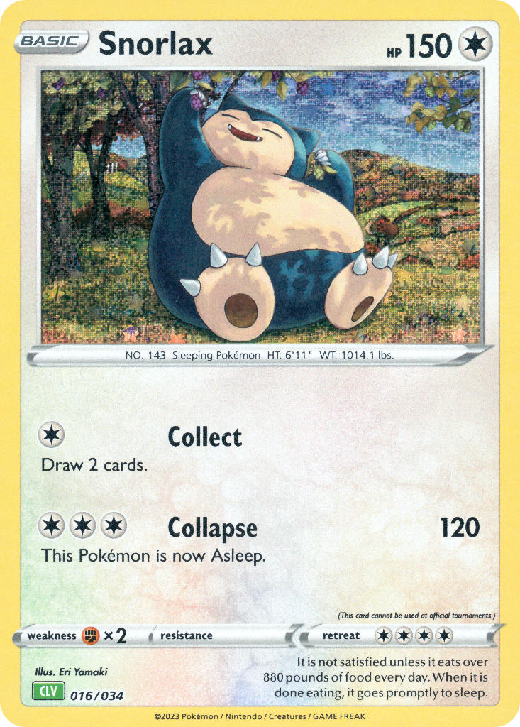 Snorlax - 016/034 (TCG:CLV) Classic Collection - Near Mint Holofoil