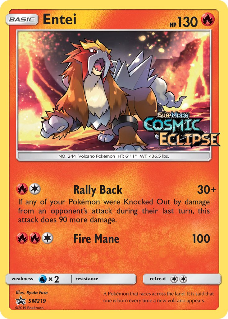 Entei (Prerelease) - SM219 (SM:PR) Promo - Near Mint Holofoil