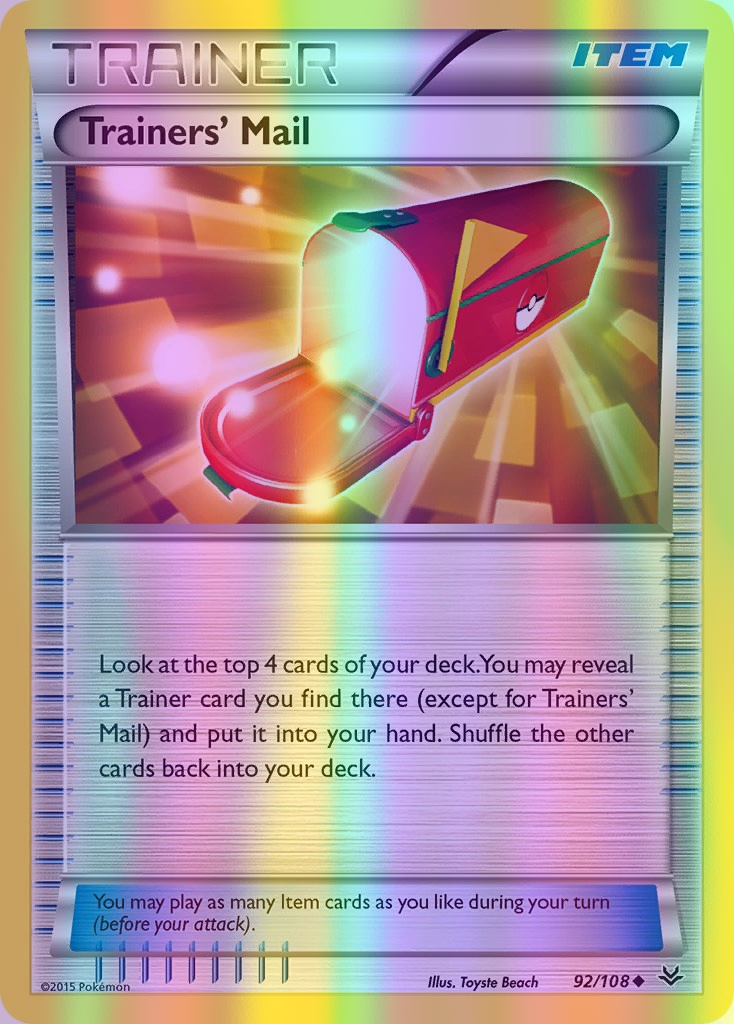 Trainers' Mail - 092/108 (ROS) Uncommon - Near Mint Reverse Holofoil