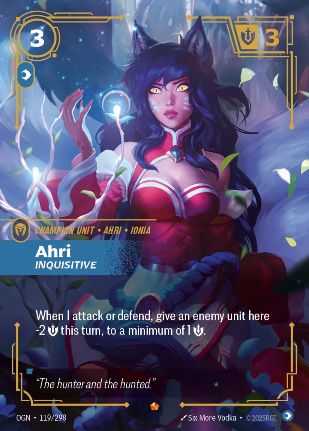 Ahri - Inquisitive - 119/298 (OGN) Epic