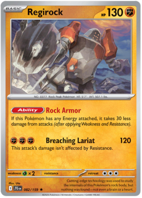 Regirock - 082/159 (JTG) Holo Rare